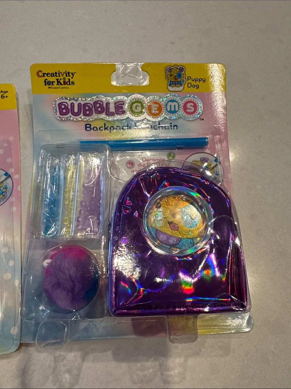 Bubble Gems Purple Backpack Keychain Craft Kit -